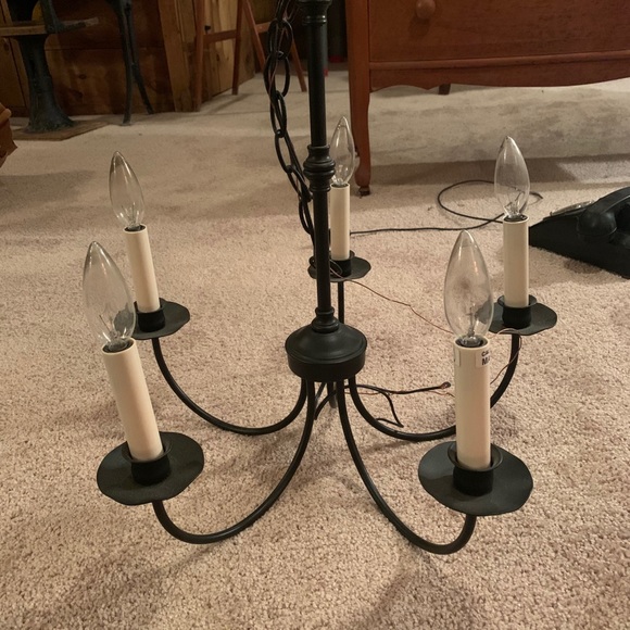 Wrought Iron Chandelier - Picture 6 of 10